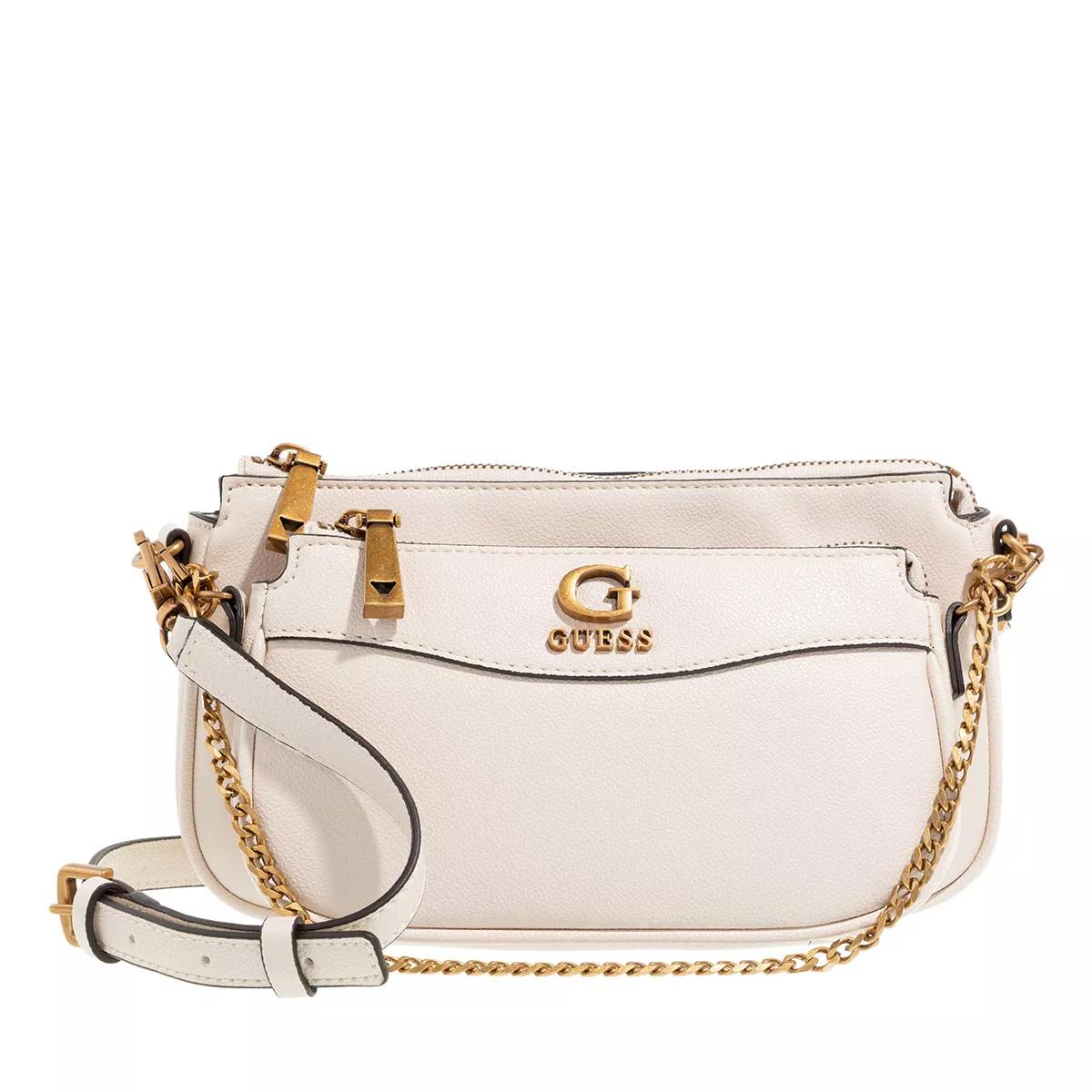 Guess Nell Double Pouch Crossbody Stone Borsetta a tracolla