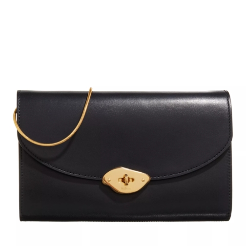 Mulberry Lana Clutch High Gloss Leather Black Pochette