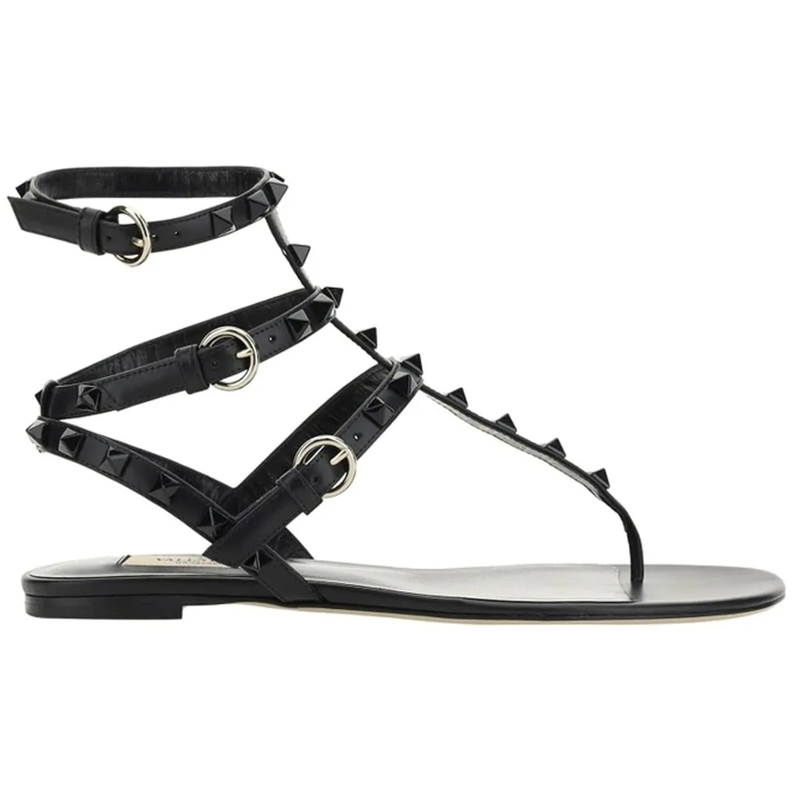 Valentino Garavani T-Shirt Valentino Garavani Rockstud Flip-Flop Sandlas schwarz