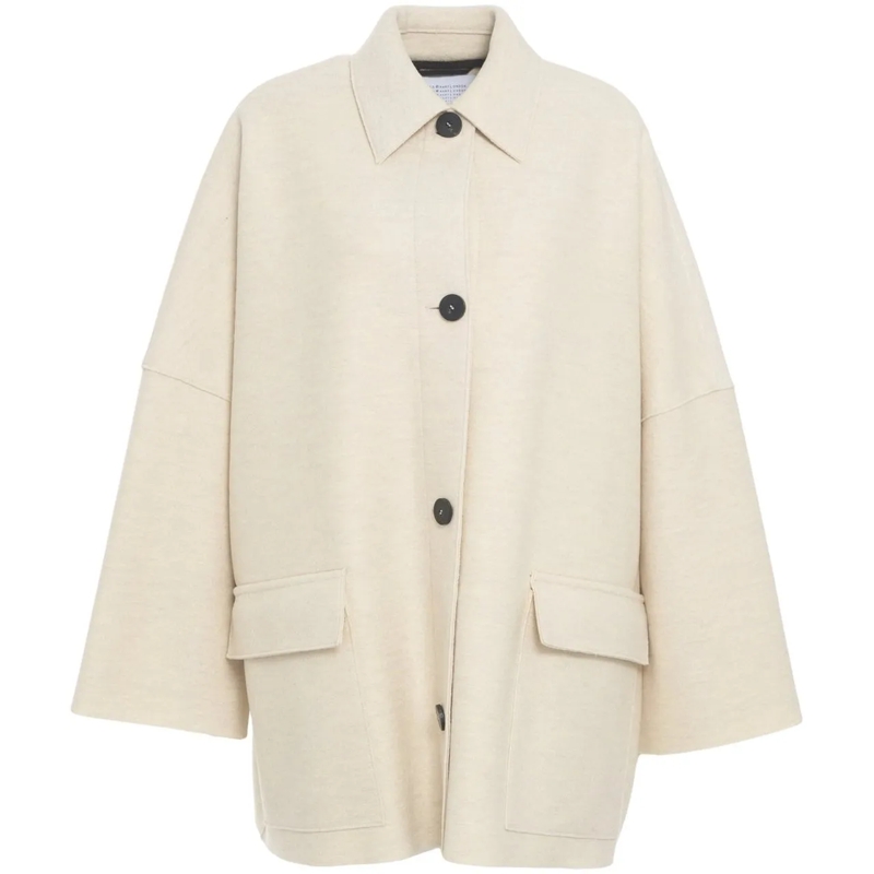 Harris Wharf Übergangsjacke Virgin wool short coat beige
