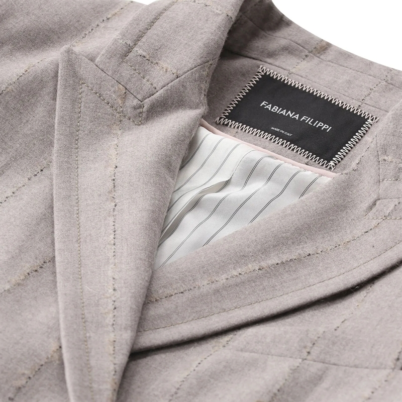 Fabiana Filippi Blazer Blazer aus Merinowolle grau(Image 4)