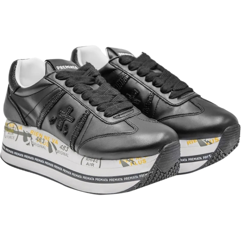Premiata Lage-top sneaker Sneakers Black schwarz