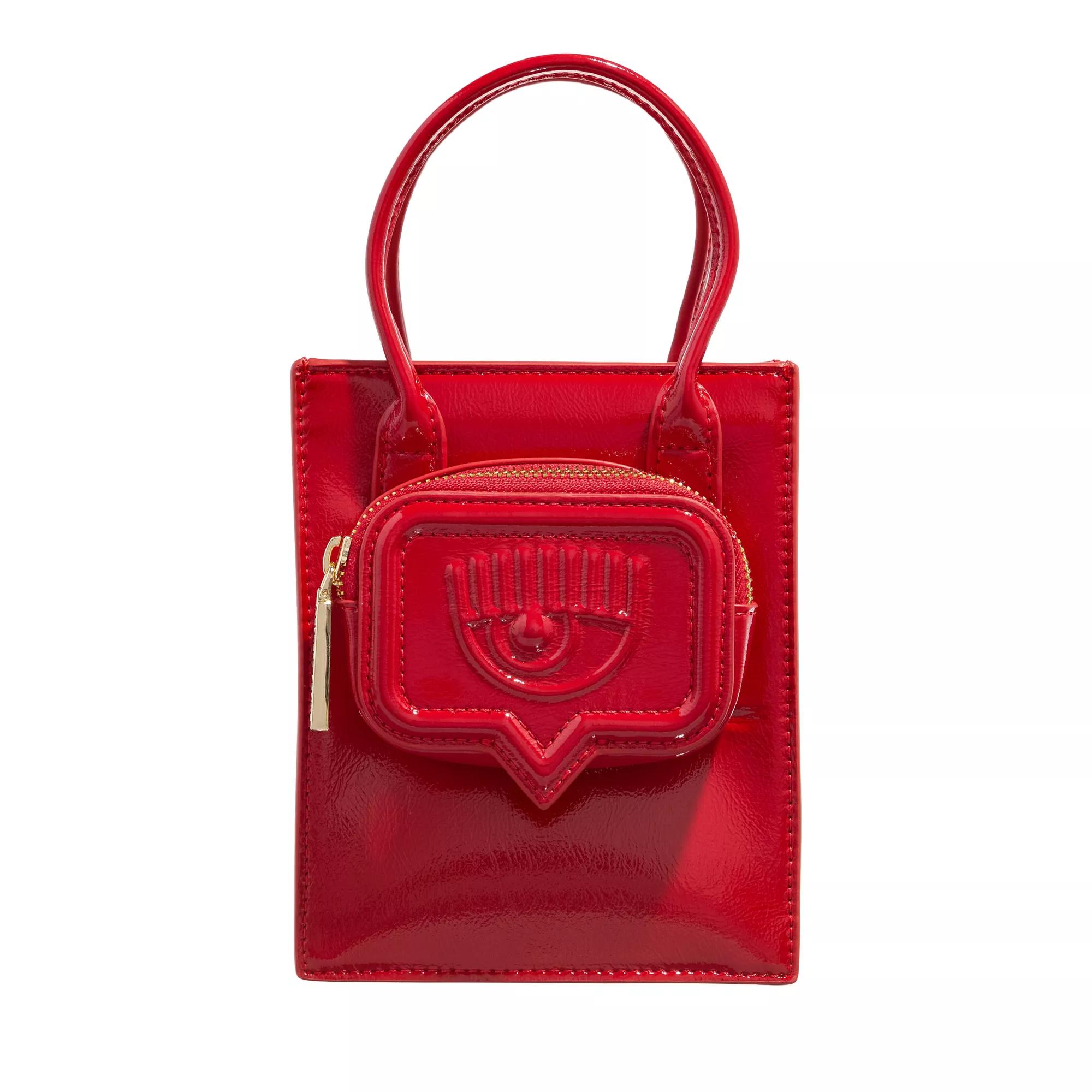 Chiara Ferragni Range F Eyelike Pocket, Sketch 02 Bags Barbados Cherry Tote