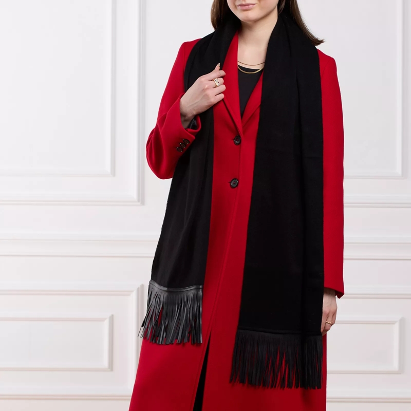 Roeckl Wollschal Wool Fringes Black(Image 2)