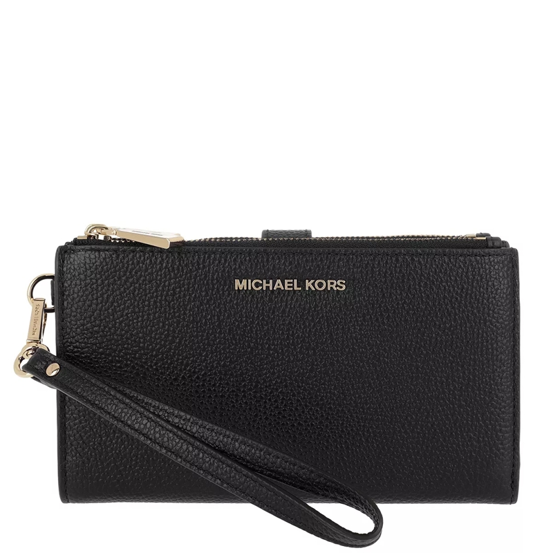 MICHAEL Michael Kors Bi-Fold-Portemonnaie Jet Set Dblzp Wristlet Black