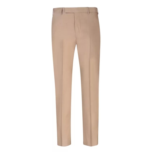 Pt Torino Virgin Wool Trousers Neutrals 