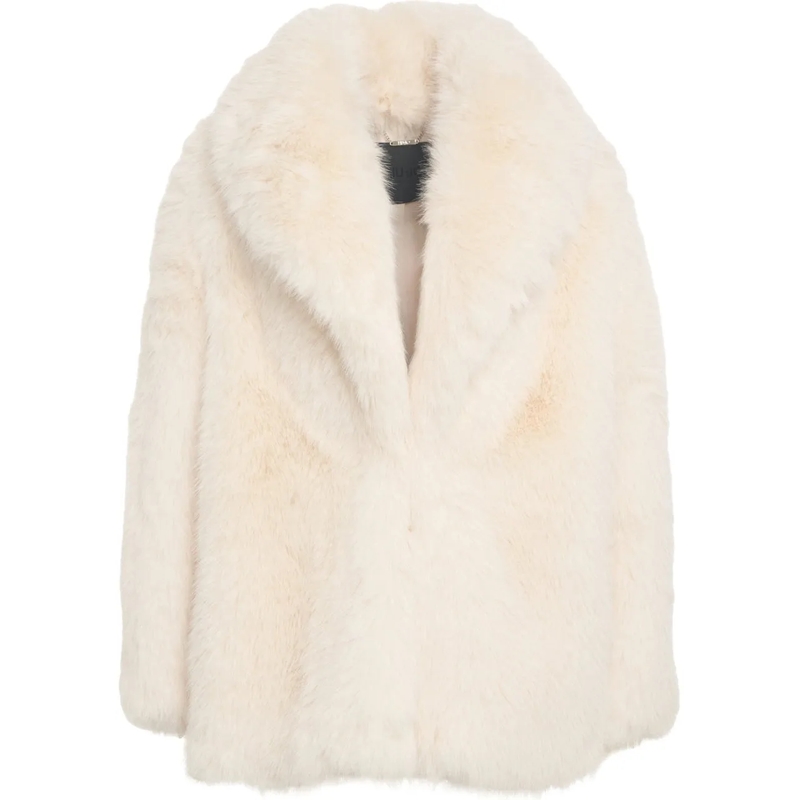 LIU JO Veste de transition Faux fur coat weiß