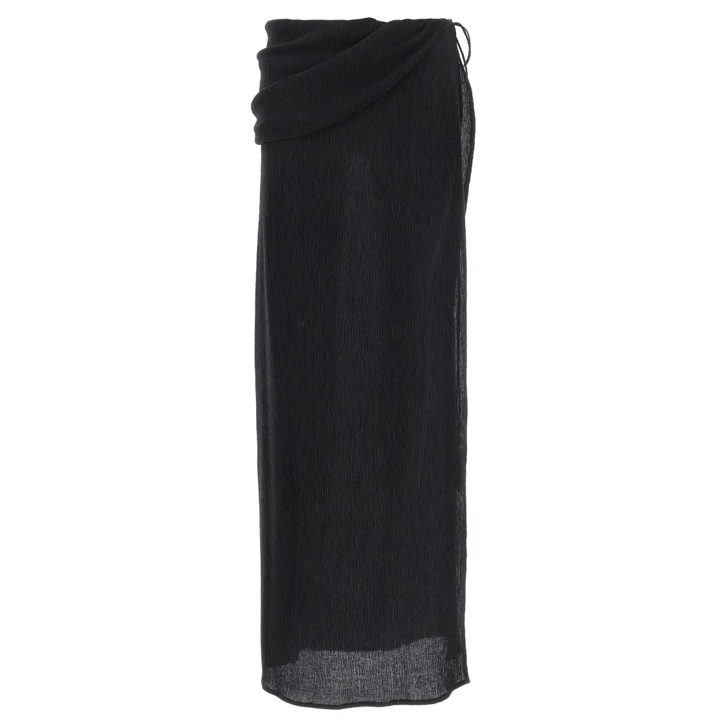 スカート Magda Butrym 03' Long Skirt With Maxi Side Split Magda Butrym 03' Long Skirt With Maxi Side Split Black | Minirok