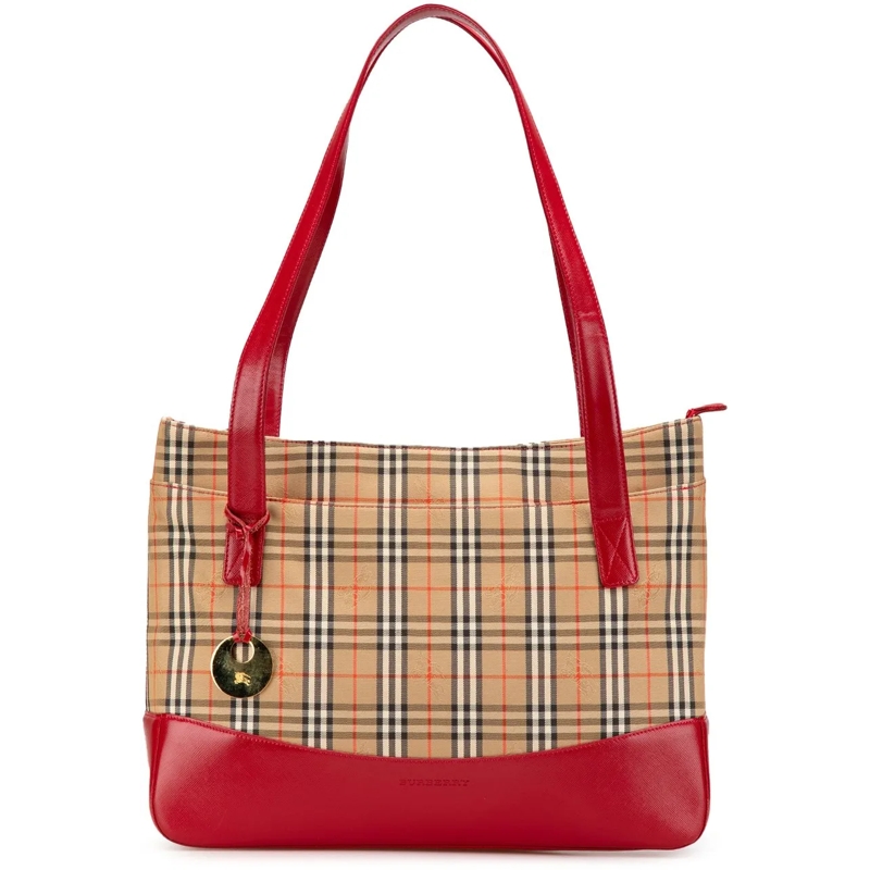 Burberry Shopper Haymarket Check Canvas Tote braun