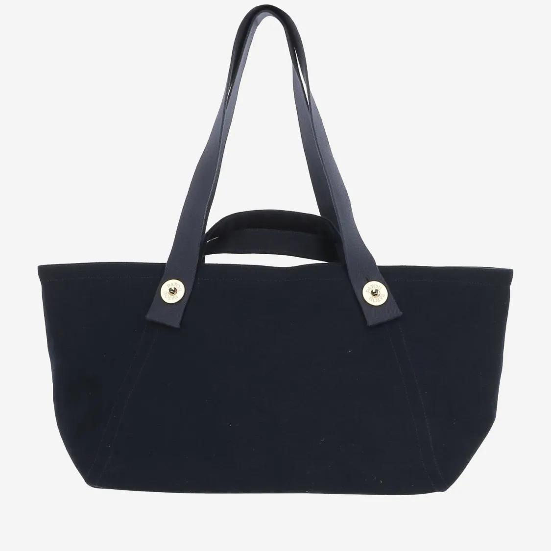 Patou Shoppers & Totes Large Cotton Logo Trapeze Tote Bag in blauw