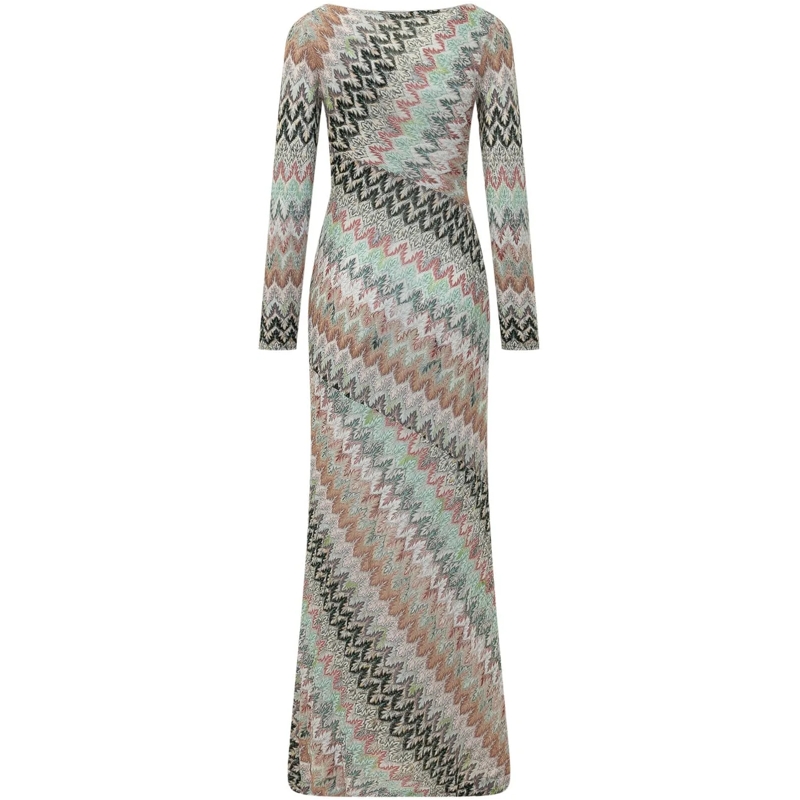 Missoni Maxikleid Abito Lungo in Maglia Fantasia Chevron mehrfarbig(Image 2)