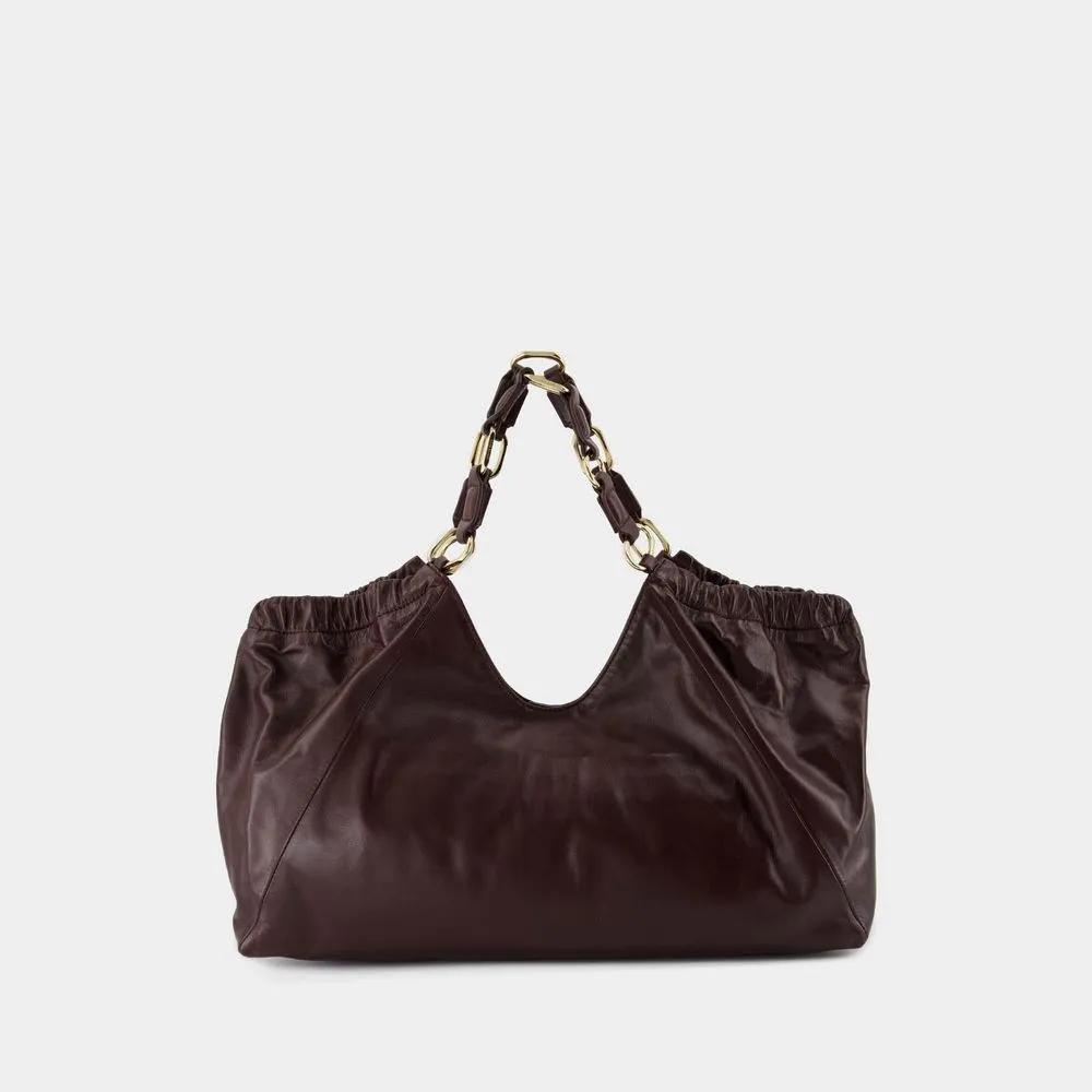 Anine Bing Totes & shoppers Kate Medium Tote Leather Burgundy in rood