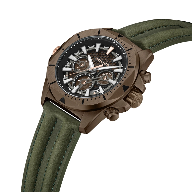 Police Automatikuhr Quarzuhr Electrical braun(Image 2)