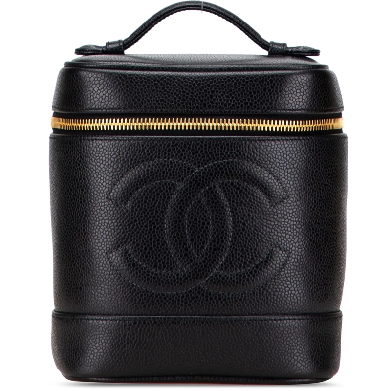 Chanel Nécessaire CC Caviar Vanity Case schwarz
