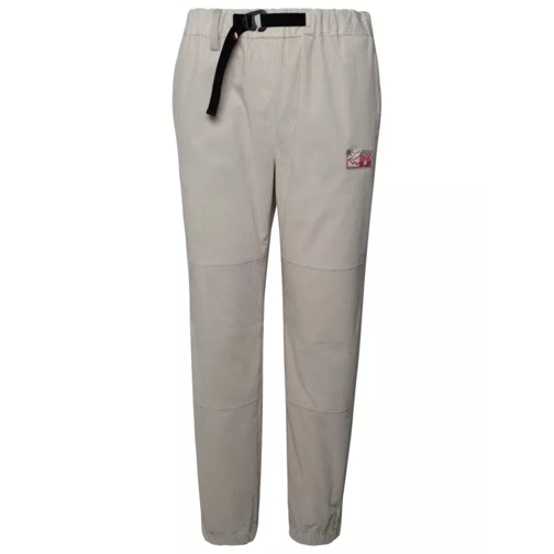 Moncler Ivory Velvet Trousers Grey 