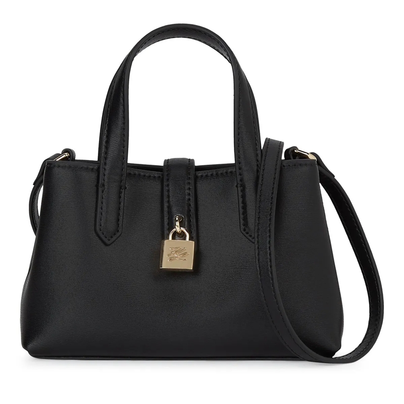 Karl Lagerfeld Crossbody Bag K/Autograph Mini-Umhängetasche mit Vorhängeschloss schwarz