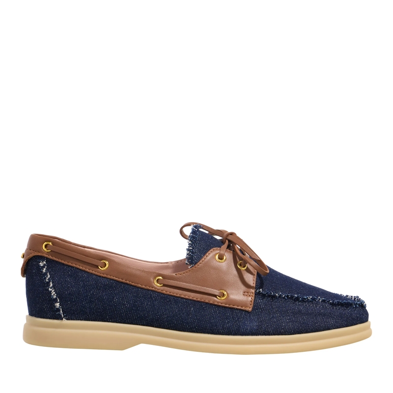 Coccinelle Bootsschuhe C-Cruise Denim Blue Den/Cognac