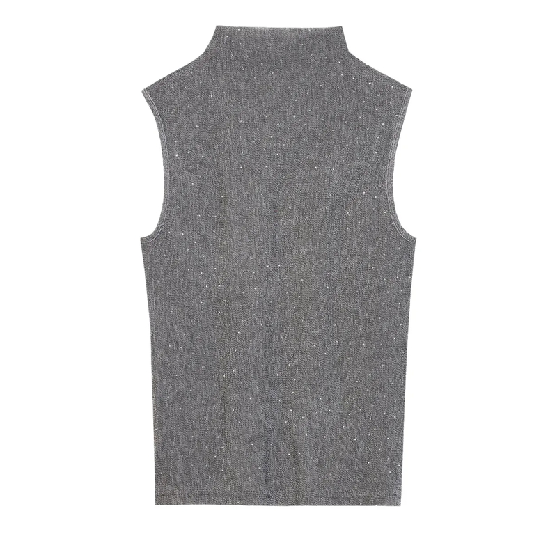 Luisa Cerano Top Glanz-Turtleneck-Top heather grey(Image 6)