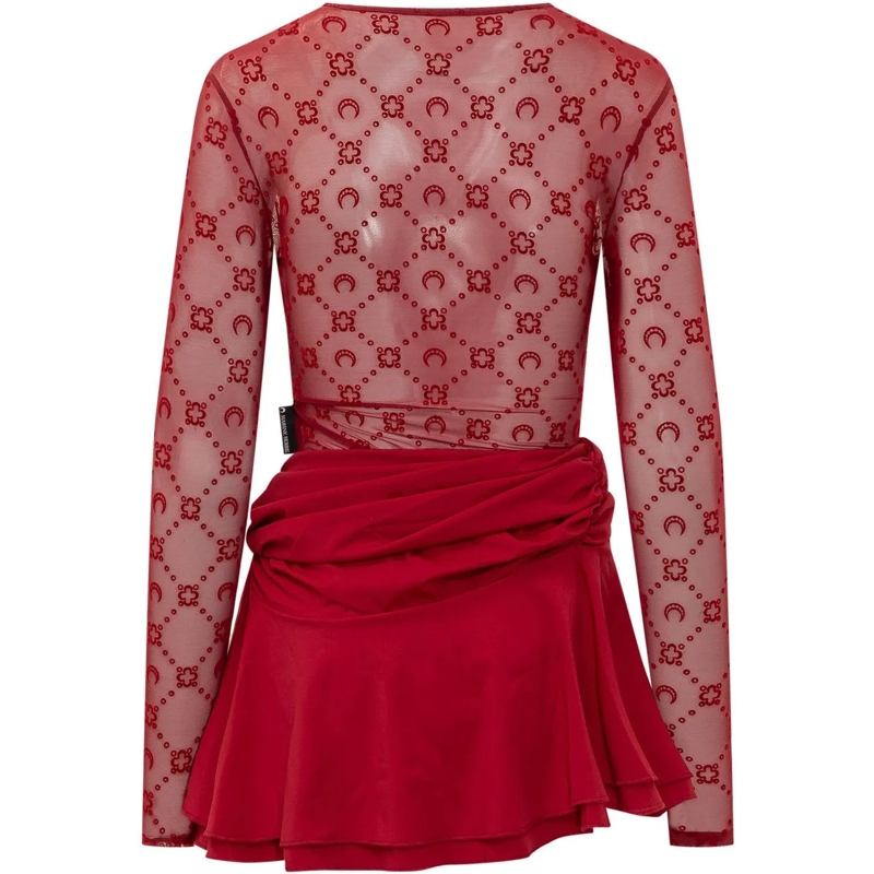Marine Serre Mini-robe Moonogram Mini Dress rot(Image 2)