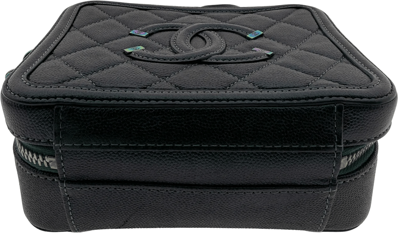 Thumbnail - Chanel Crossbody Bags - Chanel Filigree Vanity Case Bag Small Metallic Blu - Gr. unisize - in Blau - für Damen