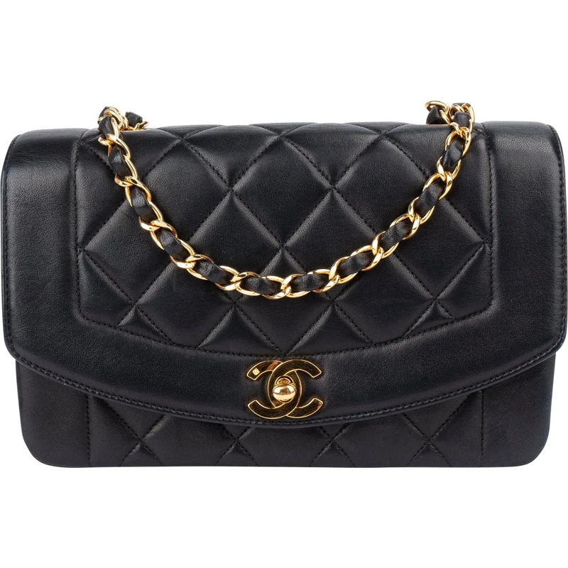 Chanel Tote Chanel Quilted Lambskin 24K Gold Single Flap Lady  schwarz