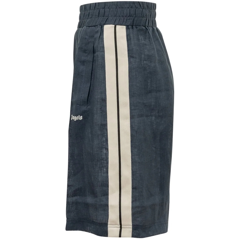Palm Angels Shorts Shorts con Vita Elasticizzata e Logo blau(Image 3)