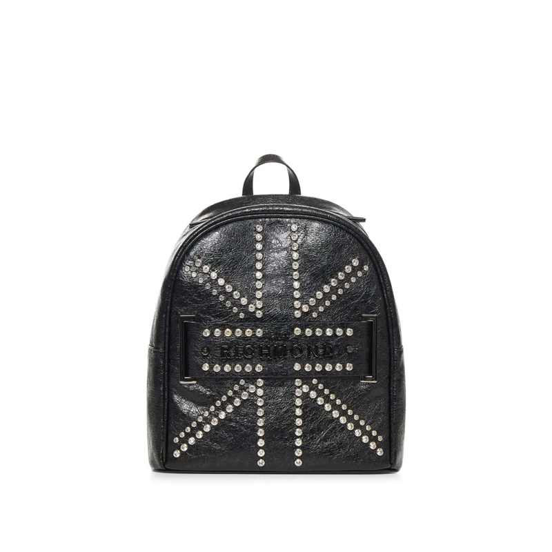 John Richmond Rugzak Textured Synthetic Leather Backpack Black