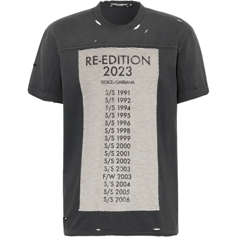 Dolce&Gabbana T-Shirt T-shirt Re-Edition 2023 schwarz