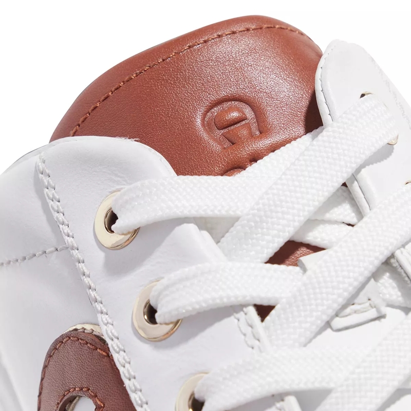 AIGNER Low-Top-Sneaker Diane 3 White/Dadino Brown(Image 4)