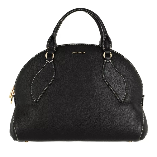 Coccinelle Colette Handbag Grained Leather Noir Rymlig shoppingväska
