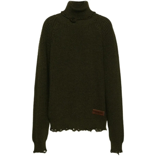 Dsquared2 Roll-Neck Wool Jumper Green Pull