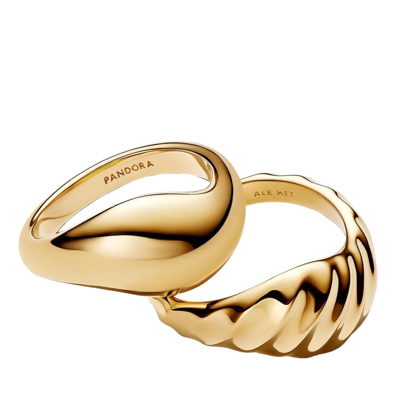 Pandora Ring Rippled Stacking Rings 14k vergoldet(Image 3)