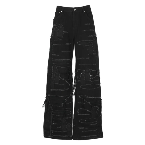 Who Decides War Jeans Black Ultra Flare Windowed Jeans Black