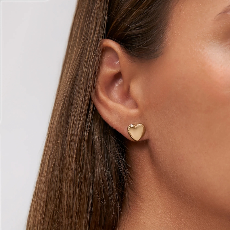 Copenhagen Ohrstecker Edelstahl Balloon Hearts gold(Image 2)