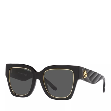 Tory burch black hot sale and gold sunglasses