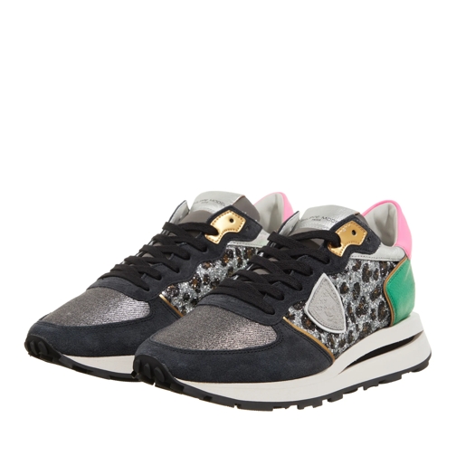 Philippe Model Sneaker Tropez Haute Low Glitter Leo_Noir Vert scarpa da ginnastica bassa