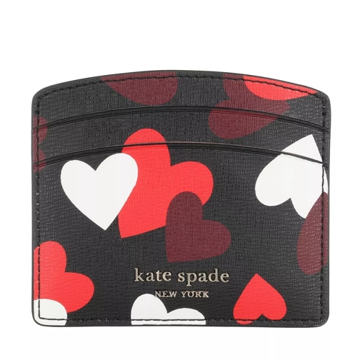 Kate Spade New York Celebration Hearts Card Holder Black Multicolor Card Case