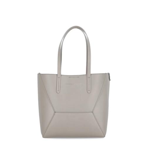 Brunello Cucinelli Leather Bag With Jewel White Schultertasche