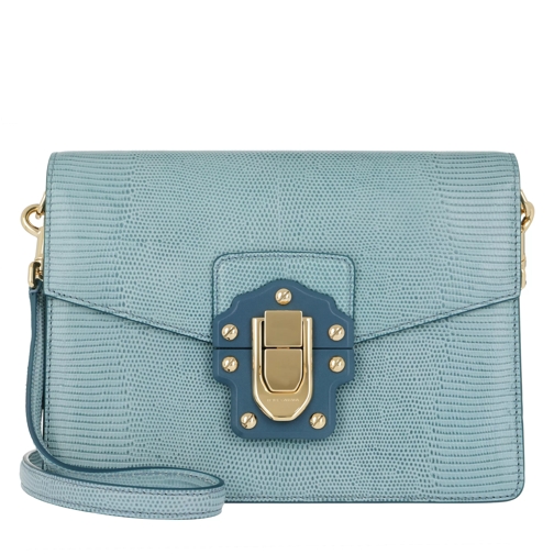 Dolce&Gabbana Lucia Shoulder Bag Leather Blue Cartable