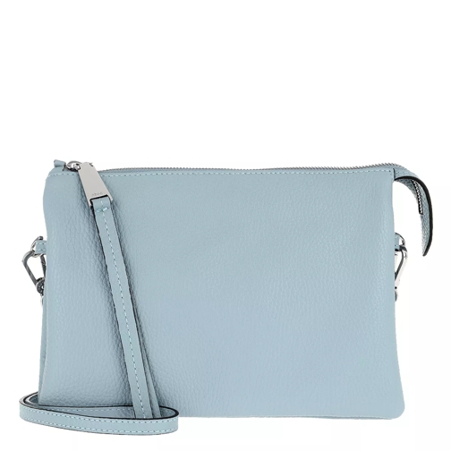 Abro Adria Leather Zipper Crossbody Bag Light Blue Crossbody Bag
