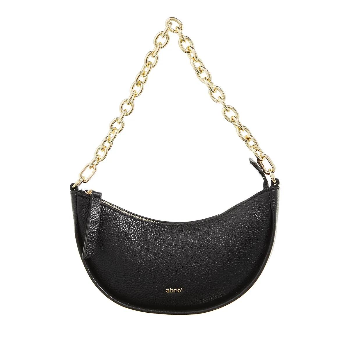 Abro Pochettes - Schultertasche Moon/ Black/Gold - Gr. unisize - in Schwarz - für Damen