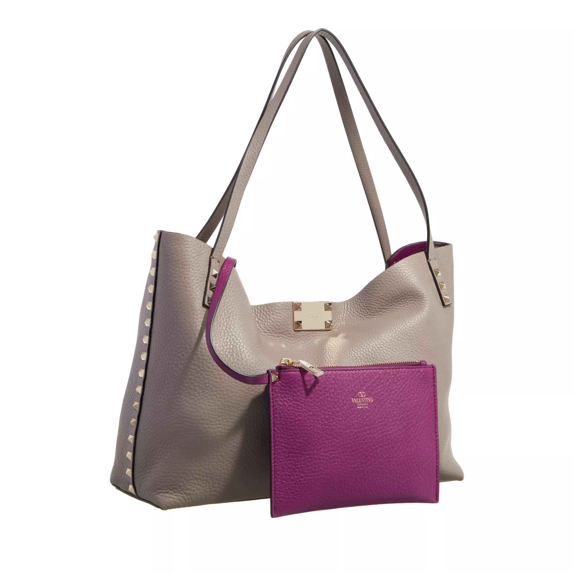 Valentino Garavani Hobo bags Medium Tote Rockstud in taupe