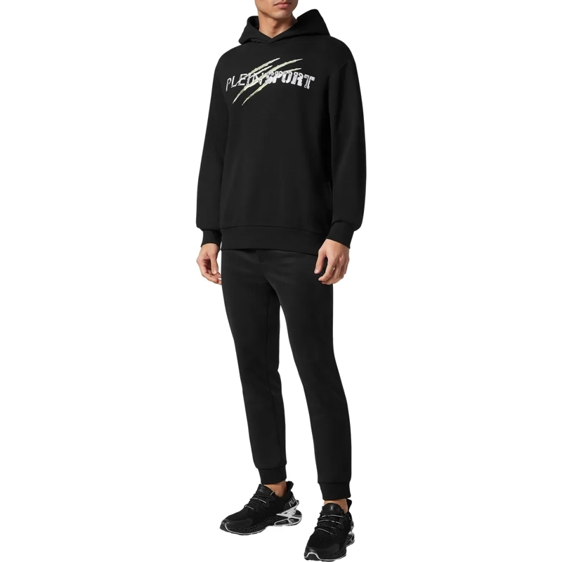 Plein Sport Top Hoodie Chrome Scratch schwarz(Image 4)