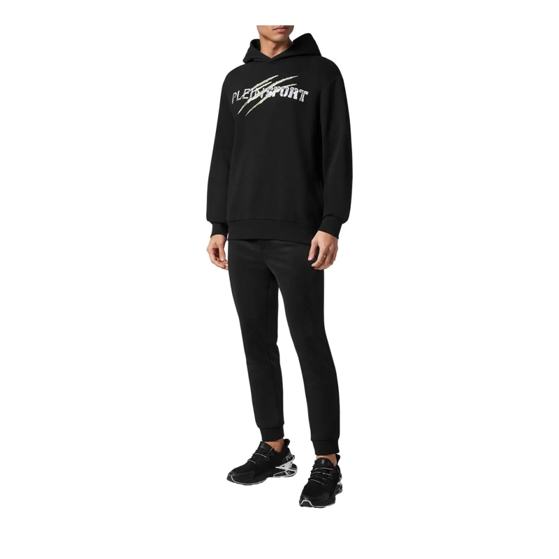 Plein Sport Top Hoodie Chrome Scratch schwarz(Image 4)