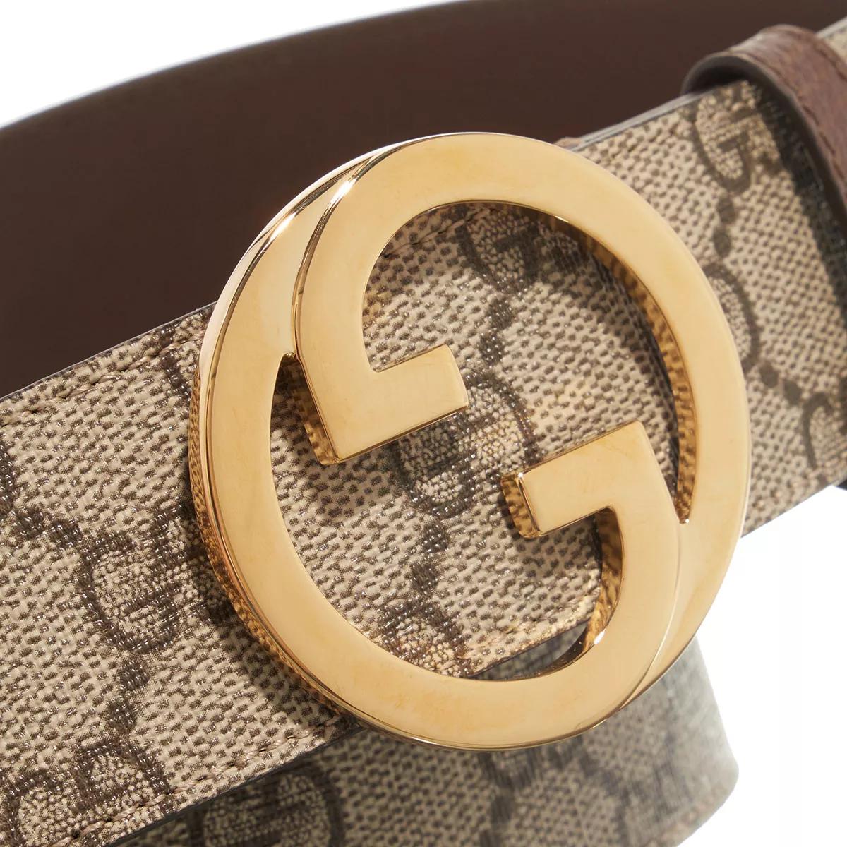 Gucci Blondie belt in beige and blue Supreme