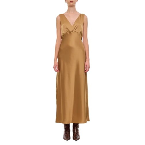 Max Mara  Lazio Silk Dress Brown