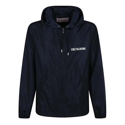 Valentino Übergangsjacke Lightweight Midnight Blue Zip-Up Jacket Blue