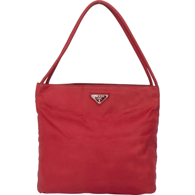 Prada Schultertasche Prada Red Nylon Triangle Handbag mehrfarbig