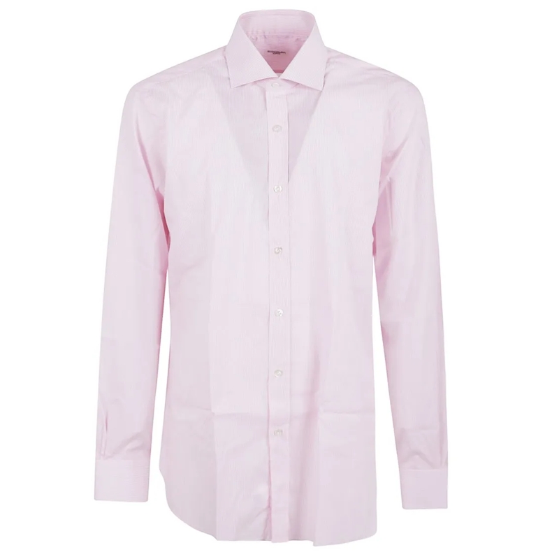 BUONAMASSA Overhemd Button-Down Striped Cotton Shirt White