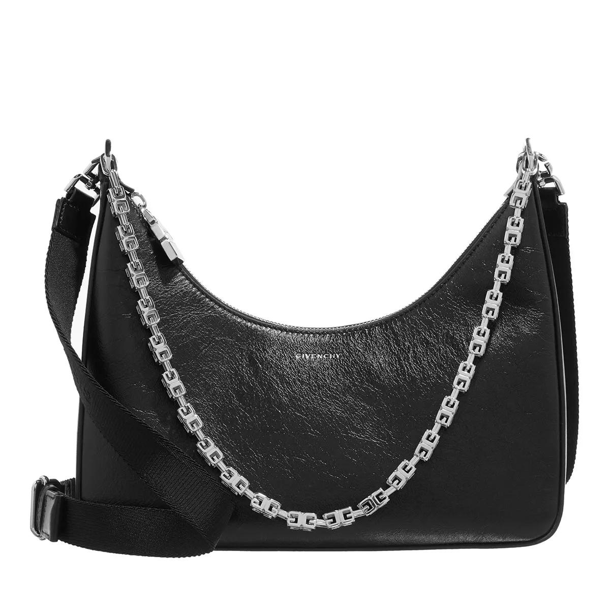 Givenchy Hobo Bag - Small Moon Cut Out bag Leather With Sporty Strap - Gr. unisize - in Schwarz - für Damen